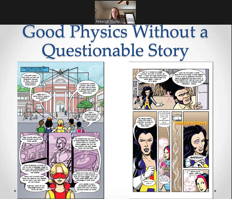 During the When Art and Science Collide session on Saturday, Rebecca Thompson shares about her journey in creating Physics comic books useful as instructional materials during her presentation, 