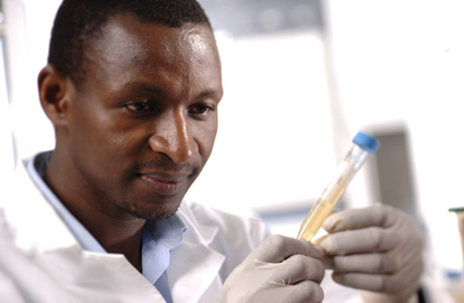 University of Illinois STEM worker in campus lab.