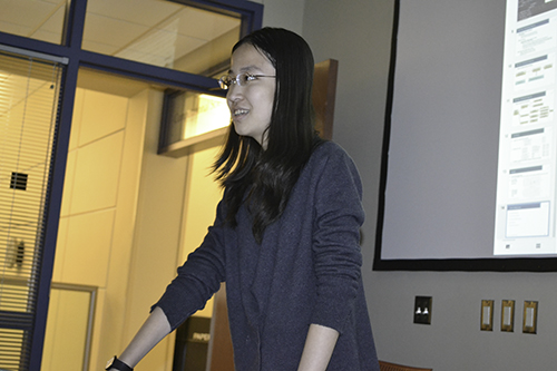 SPIN student Sijia Huo, a senior in Mathematics & Computer Science, Statistics, and Economics who is being mentored by Dr. Liudmila Mainzer, presents her Lighting Talk: Solving Complex Data Analytics Problems with Advanced Statistics