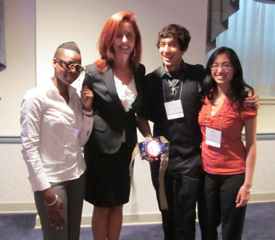 Illinois engineering students (left to right): Chuma Kabaghe, Christine Littrell, Edgar Uribe, and Asha Kirchoff 