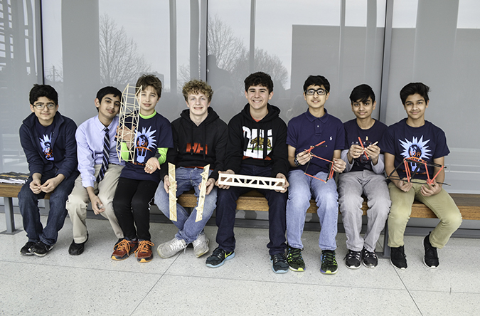 Next Generation School's teams who participated in the Bridge Contest.