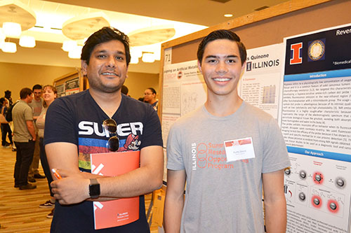 Curtis Brent (right) with his mentor, Indrajit Srivastava, at the Illinois Summer Research Institute.