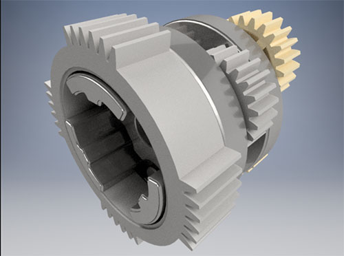 Below: Juston's CAD model of the screwdriver's gears.