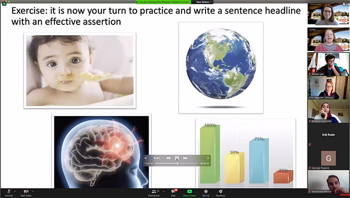 During Amos and Brunet's video, Johnson paused the presentation to allow her ME 598 students to do this exercise.
