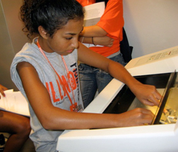 G.A.M.E.S. participant in bioengineering camp.
