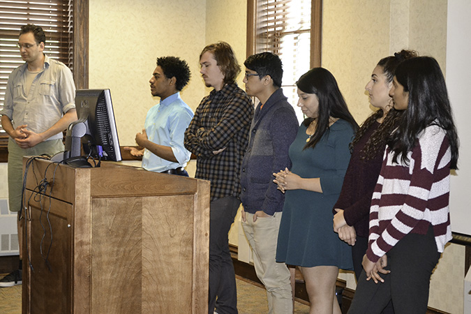 Illinois ESJ Scholars participate in a question-and-answer period following their presentations