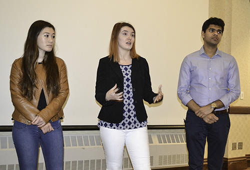 Illinois Engineering for Social Justice Scholars from left to right: Kendall Furbee, Cheyenne Syring, Mrinaal Mittal