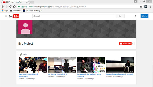 Screencap of The ESJ YouTube Channel
