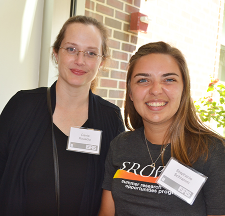 EBICS REU Program Coordinator Carrie Kouadio and REU participant Stephanie Schramm